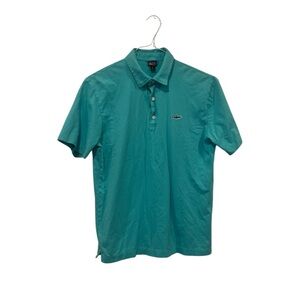 Patagonia Polo Shirt Men’s Size Small Trout  Organic Cotton Teal EUC‎